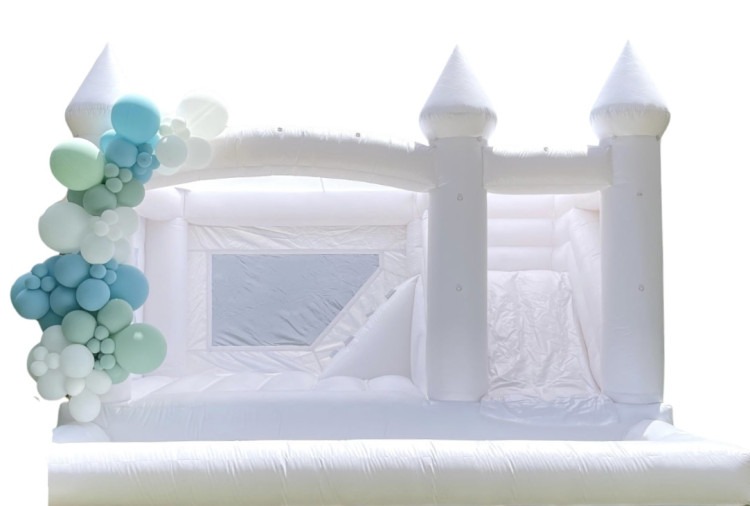 White Cloud Bounce House Combo